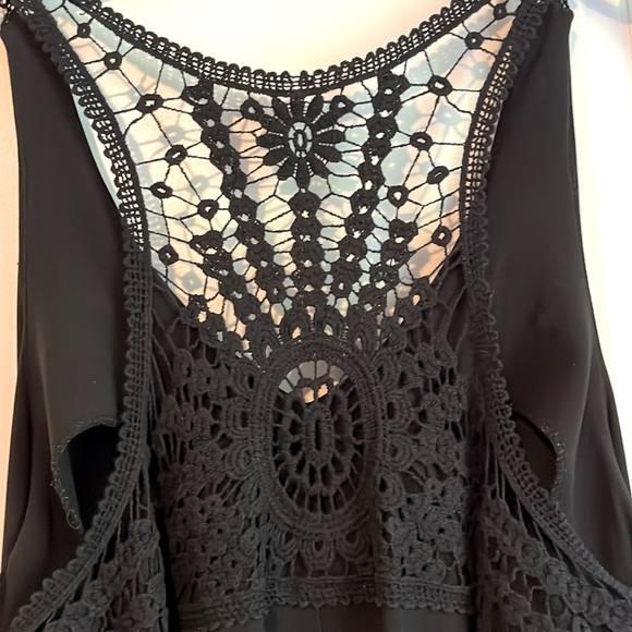 Lane Bryant Black Maxi Dress with Lace Back - Picture 6 of 9